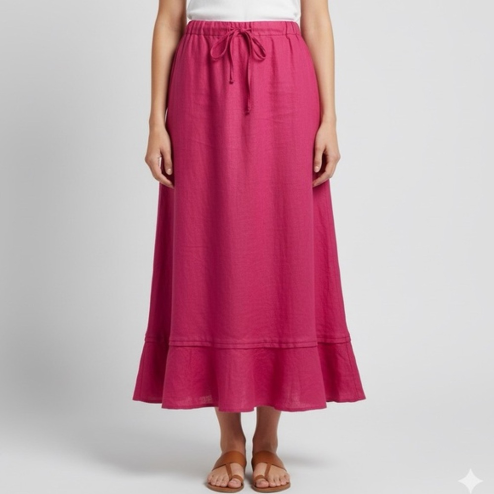 Choices VTG Linen Skirt Pink S